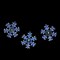 Northlight Set of 3 Cascading White and Blue Snowfall LED Snowflake Christmas Lights 25"